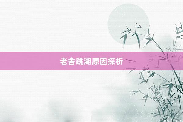 老舍跳湖原因探析